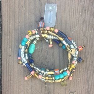 Five strand stretchy bracelet